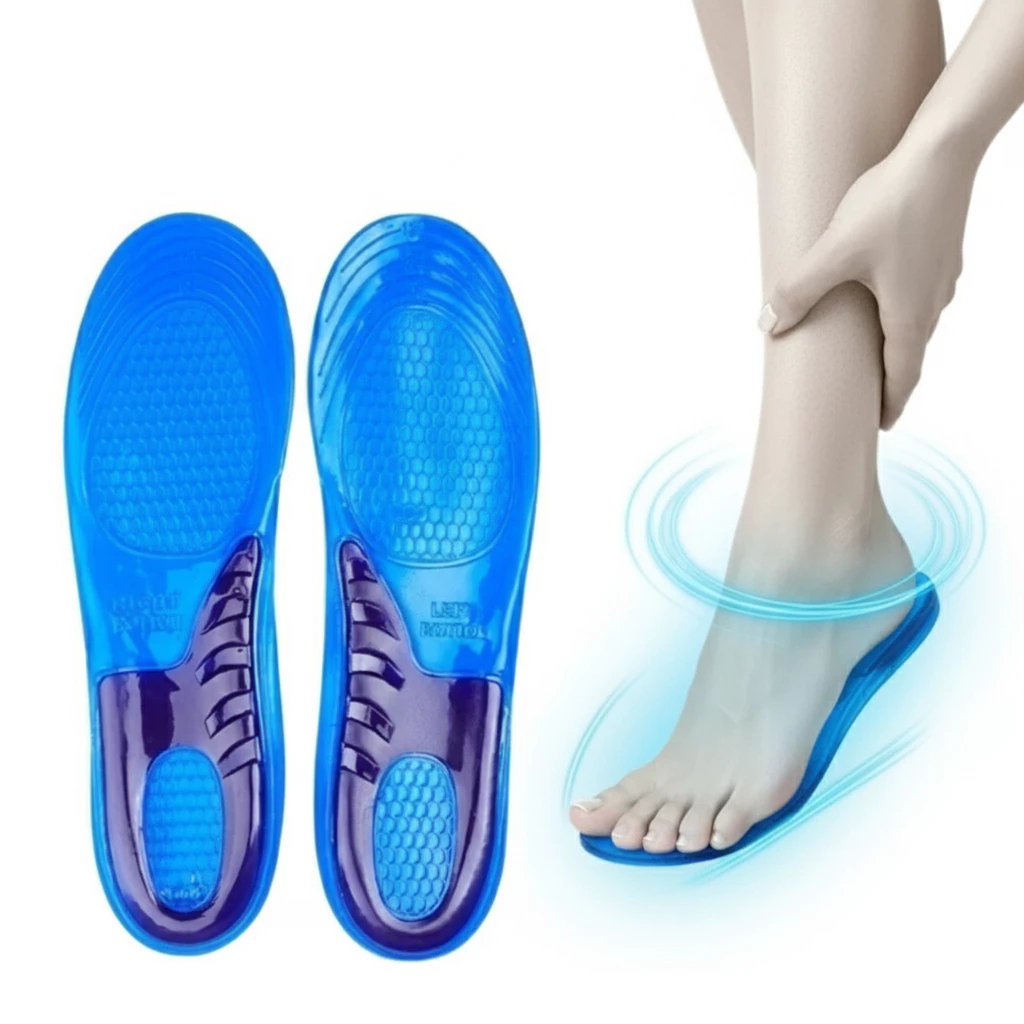 Par De Palmilha Silicone Gel Ortopédica Anti Impacto Facilite Plantar