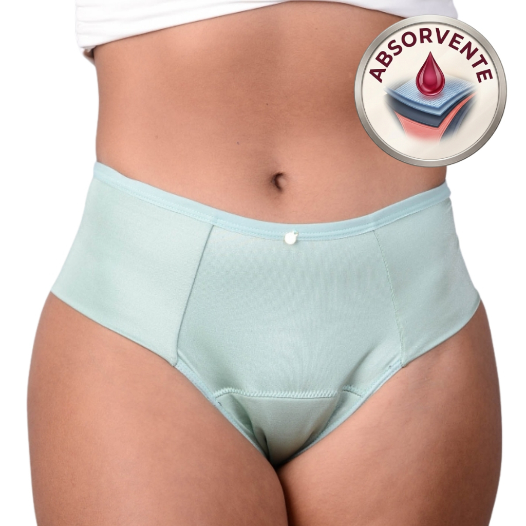 AMORE MIO Calcinha Absorvente Menstrual Antivazamento Antibacteriana Reutilizável Respirável Antiodor