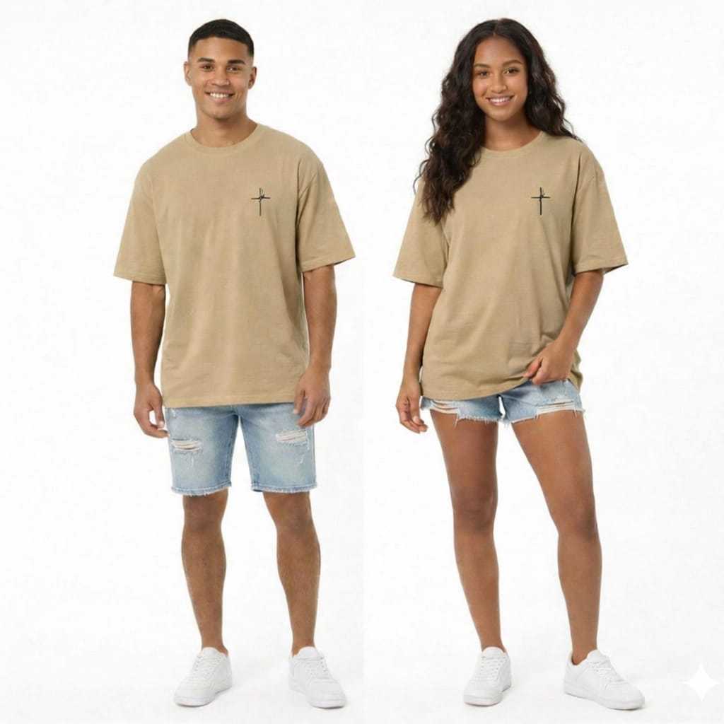 Camiseta masculina e feminina Fé Evangélica Promoção 100% Camisa Algodão Dia a dia Casual Premium