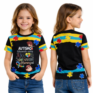 Camiseta Feminina Infantil ou Adulta Autismo Diferenças em Oferta na Shopee