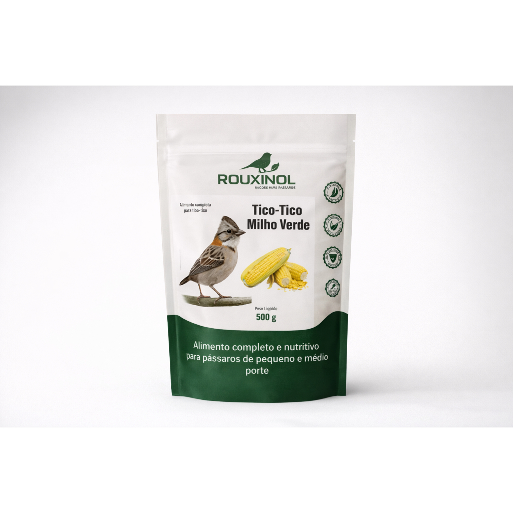 Ração Tico-Tico Milho Verde – Nutrição Natural para Pássaros