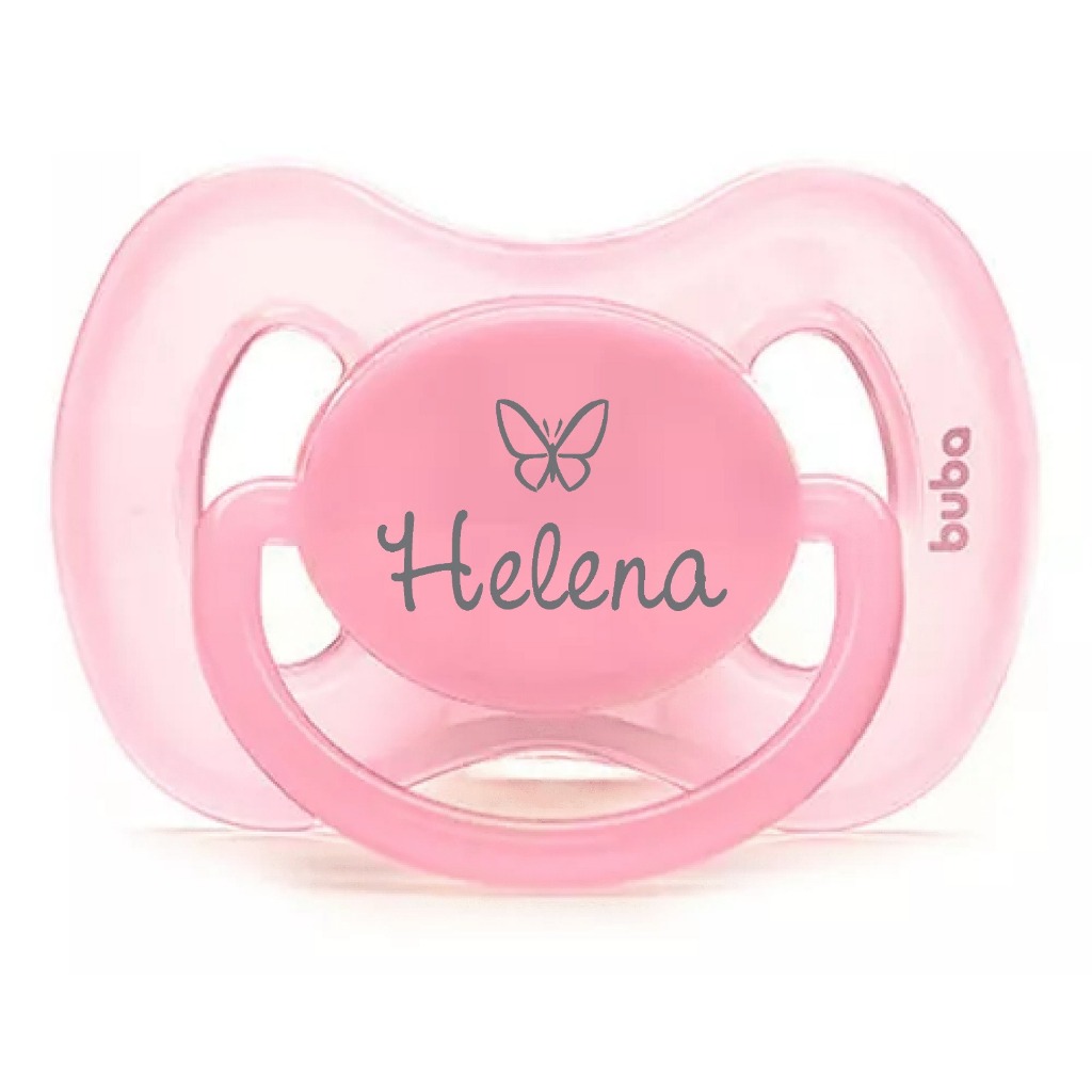 Chupeta Bebê com Nome Personalizada Silicone Buba Original em Oferta na Shopee