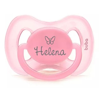 Chupeta Bebê com Nome Personalizada Silicone Buba Original