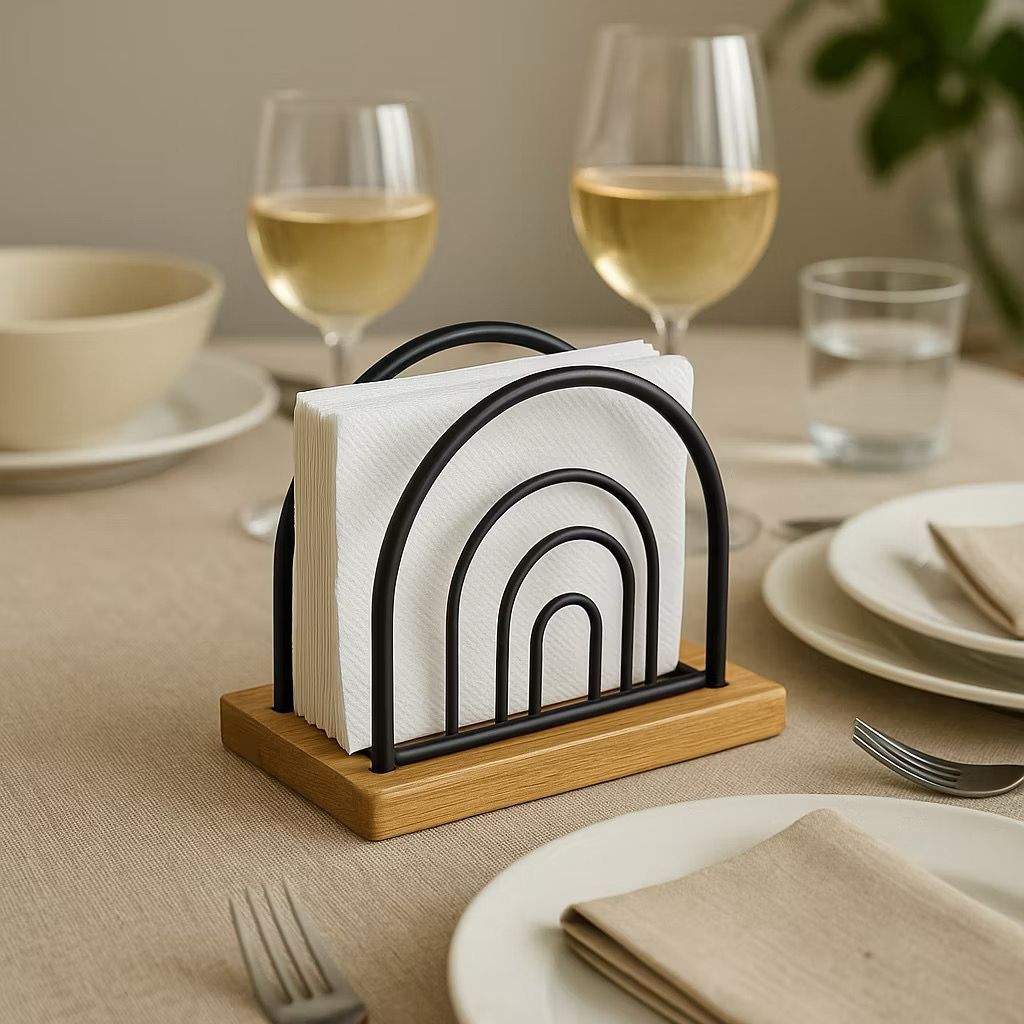 Porta Guardanapos Preto Industrial Aço Anticorrosivo Cozinha Bar Buffet ENVIO IMEDIATO