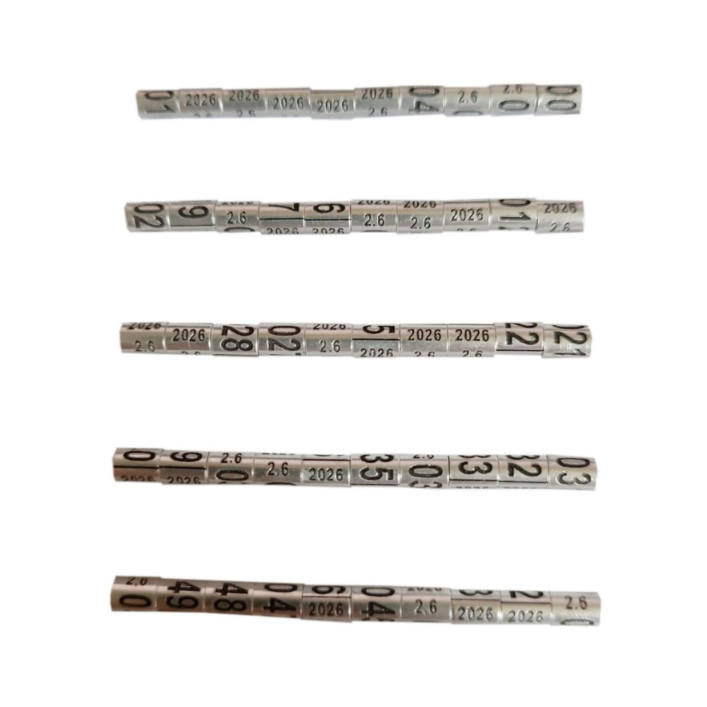 Anilhas De Marcação em Alumínio 2,6mm ABERTAS  para Curió Pacote com 10 Unidades.