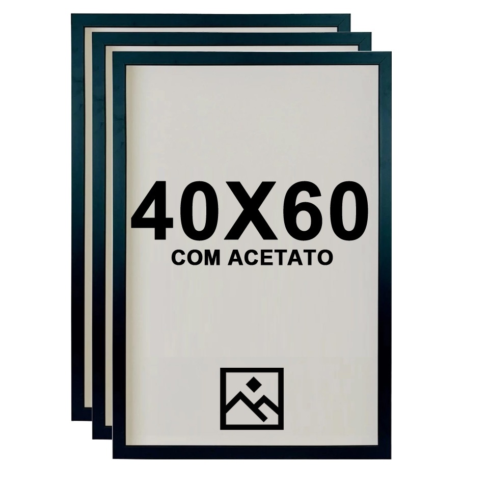 Kit 3 Quadros Moldura 40x60 cm - POSTER