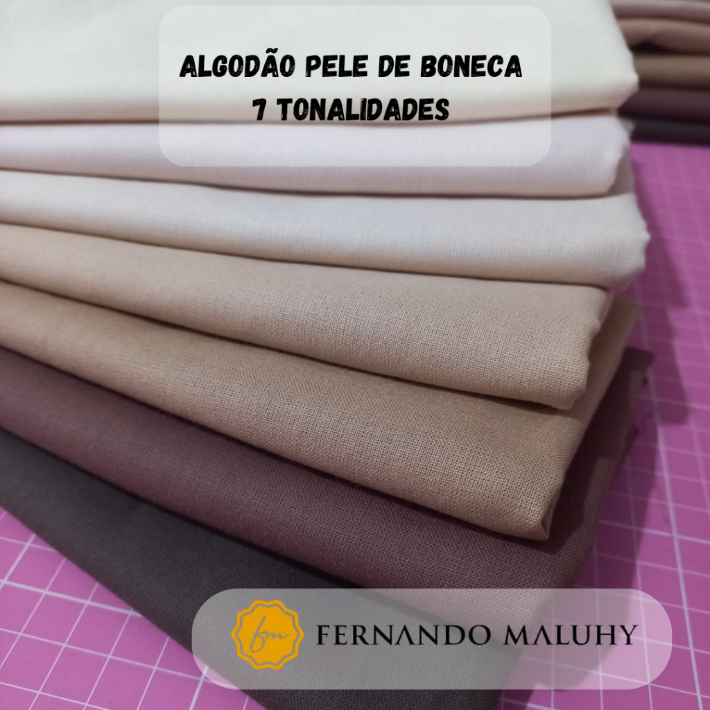 Tecido Algodão pele de boneca - Fernando Maluhy