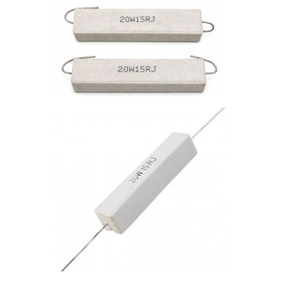 Resistor De Porcelana 15r 20w De Potencia - Atenuador De Som