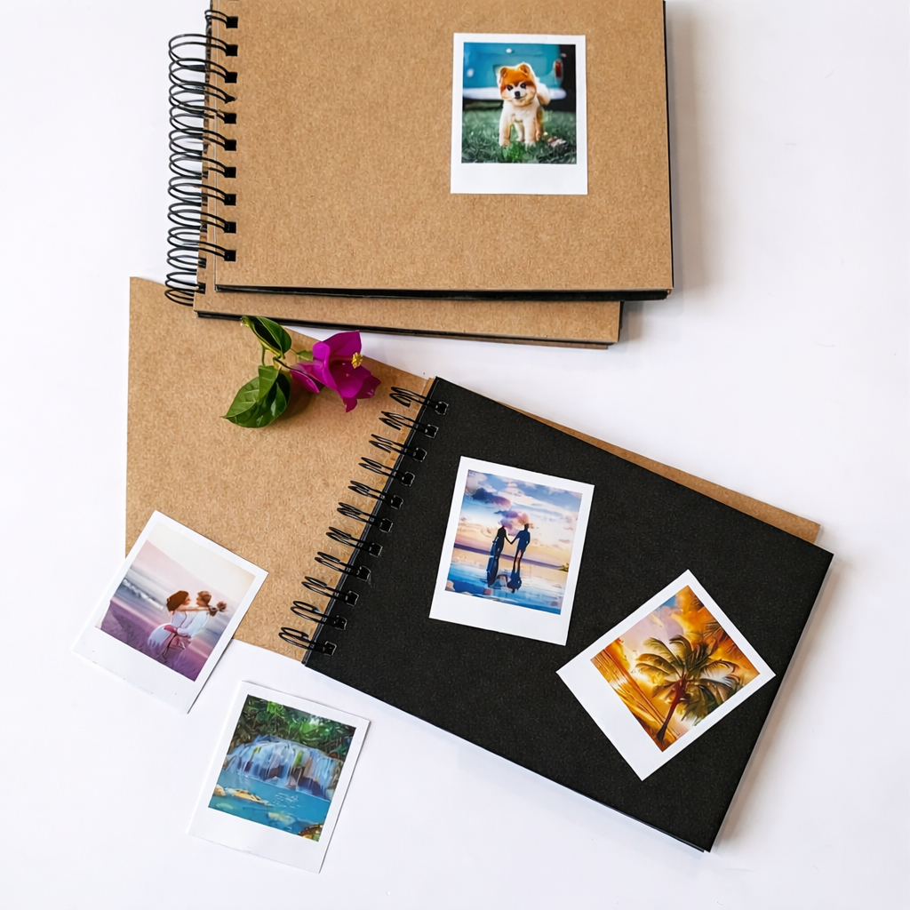 Caderno Ecológico Papel PRETO 40 folhas (80 páginas) 15x21cm Capa Kraft 420g Scrapbook em Oferta na Shopee