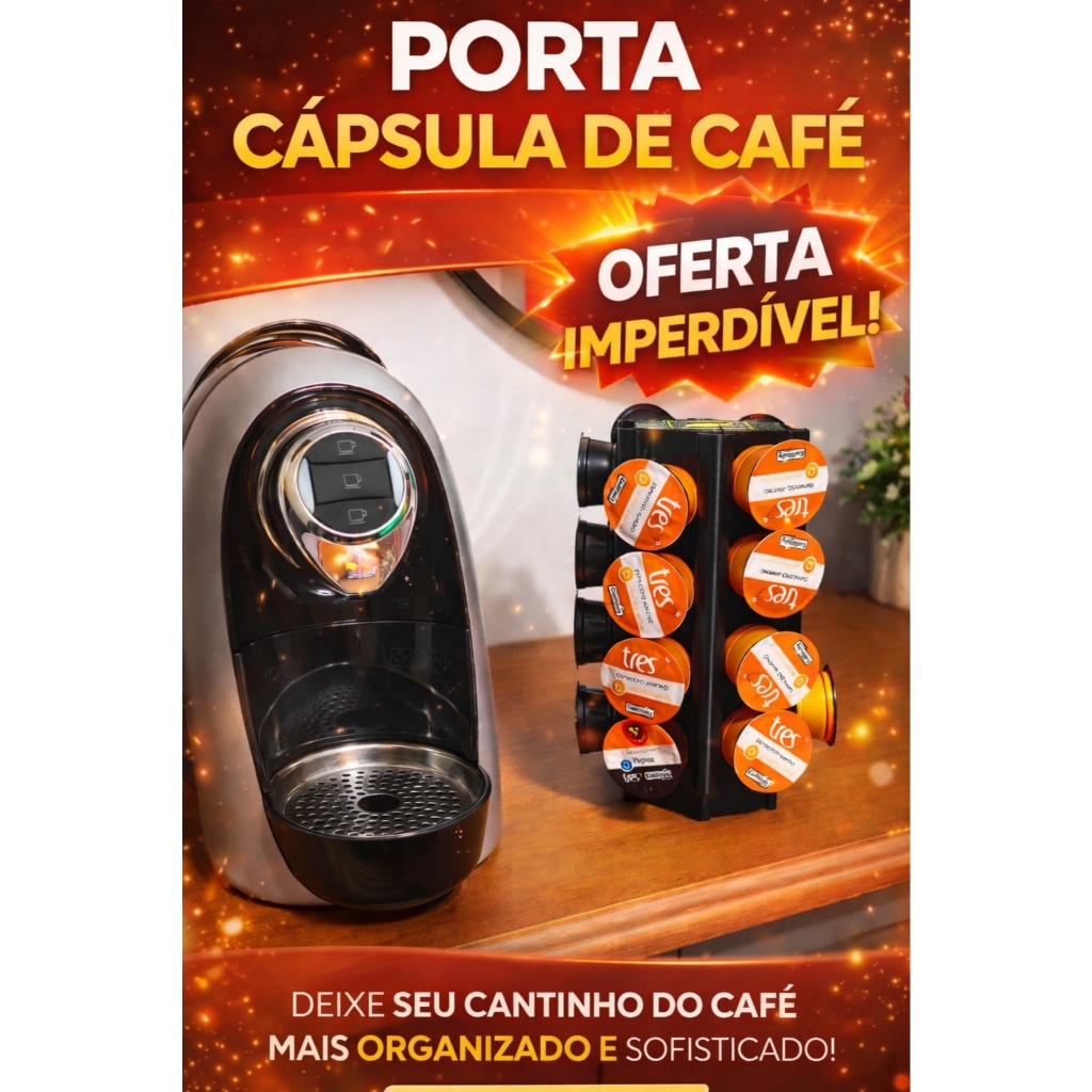 Porta Cápsulas de Café | Organizador de Cápsulas Moderno | Cantinho do Café Elegante | Suporte Cápsulas Café