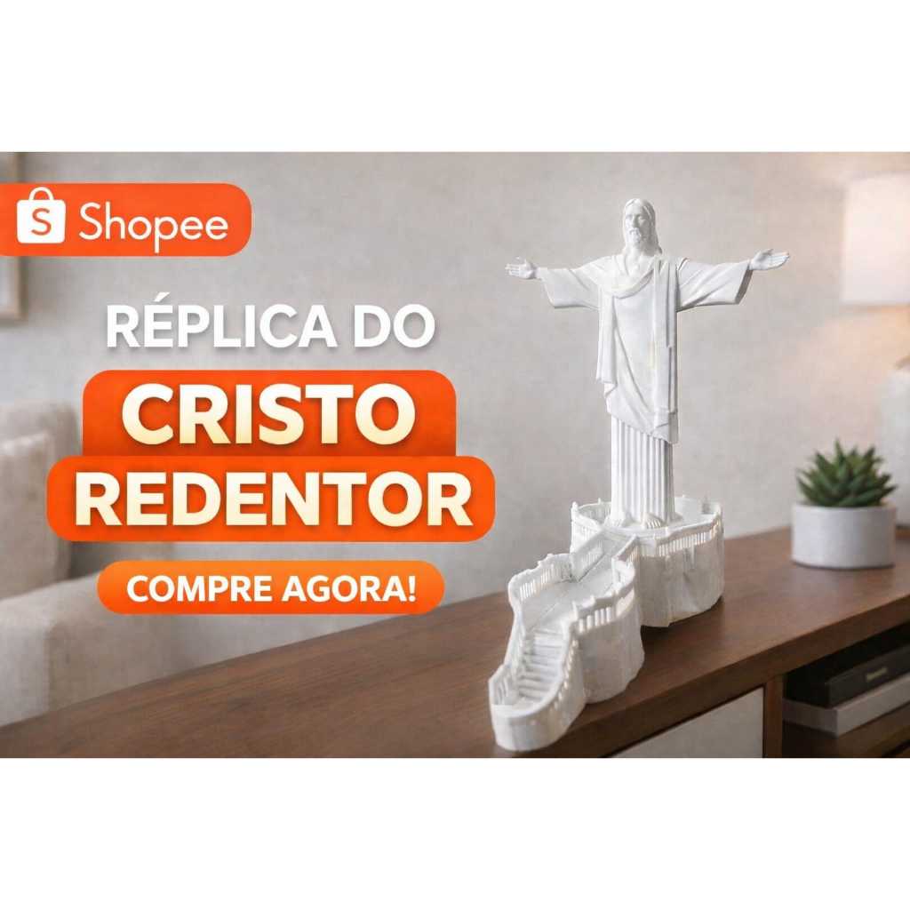 Estátua Cristo Redentor com Mirante do Corcovado – Miniatura Decorativa Rio de Janeiro