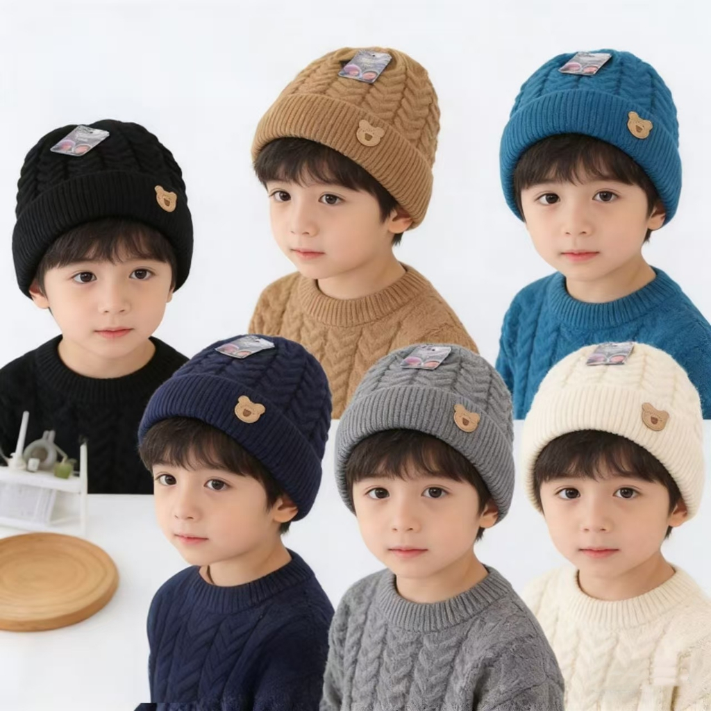 Gorro Touca Infantil  Lisa Para o Inverno Menino e Menina Moda Toca de Frio Ate 3 anos