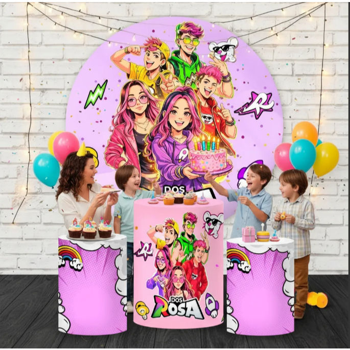 Kit Painel Capa Trio Cilindros Emilly Vick Clube Dos Rosa V4