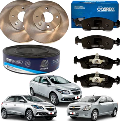 Kit Disco Pastilha Freio Dianteiro Chevrolet GM Onix Cobalt Prisma 1.4 2019
