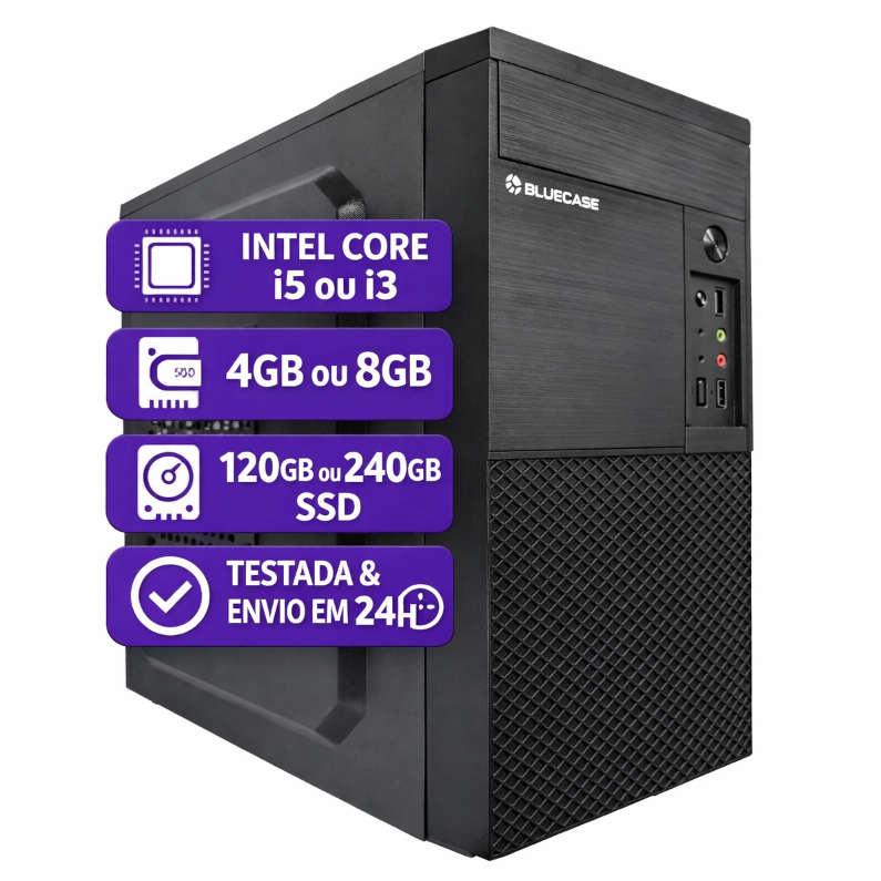Computador Office para trabalho e estudos PC/Cpu PROCESSADOR i5 OU I3+ WI-FI + SSD