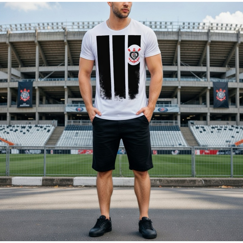 Camiseta Corinthians Sr Madruga Camisa de time Masculina