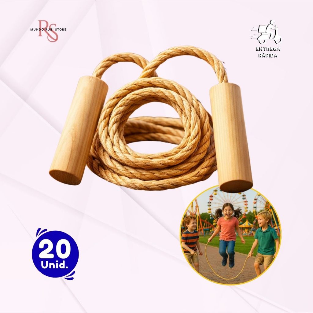 20 Corda de Pular Infantil 1,6m Sisal Festa Aniversário Prendas Brinquedo Pula Corda Festa Junina Top em Oferta na Shopee