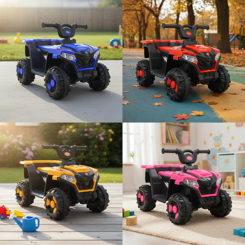 Mini Quadriciclo Elétrico Infantil 6V Marcha Frente Ré Luz Som Presente Menino Menina ATV