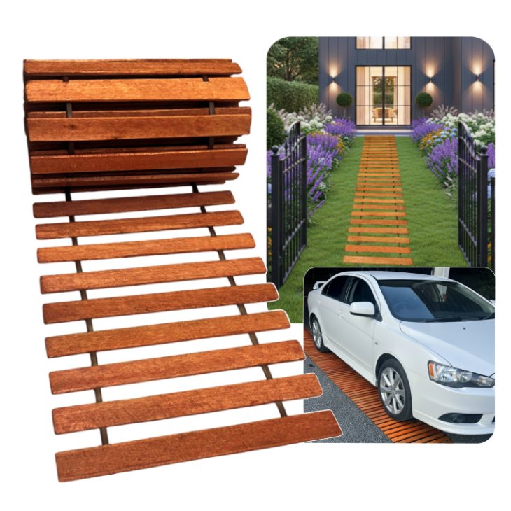 3 Metros Deck De Madeira Em Rolo Caminho De Jardim Pisante Esteira