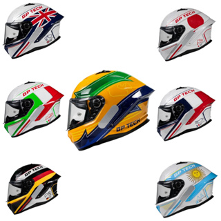 Capacete Moto GP Tech Pilot GP Fechado Viseira Cristal Design Esportivo em Oferta na Shopee