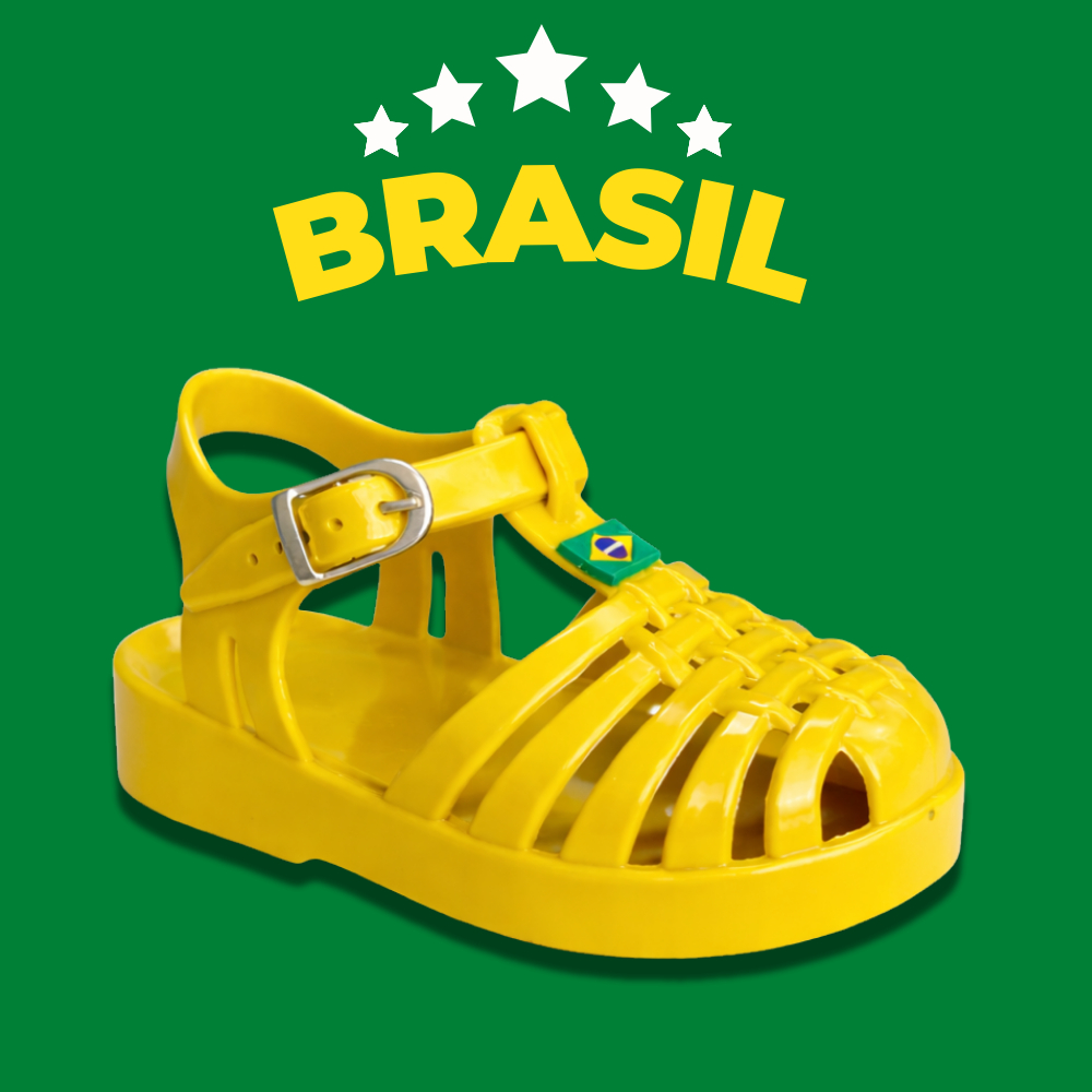 PAPETE INF BRASIL brazil copa - SANDÁLIA Conforto para o Seu Bebê: Babuche chinelo fácil Baby Menina