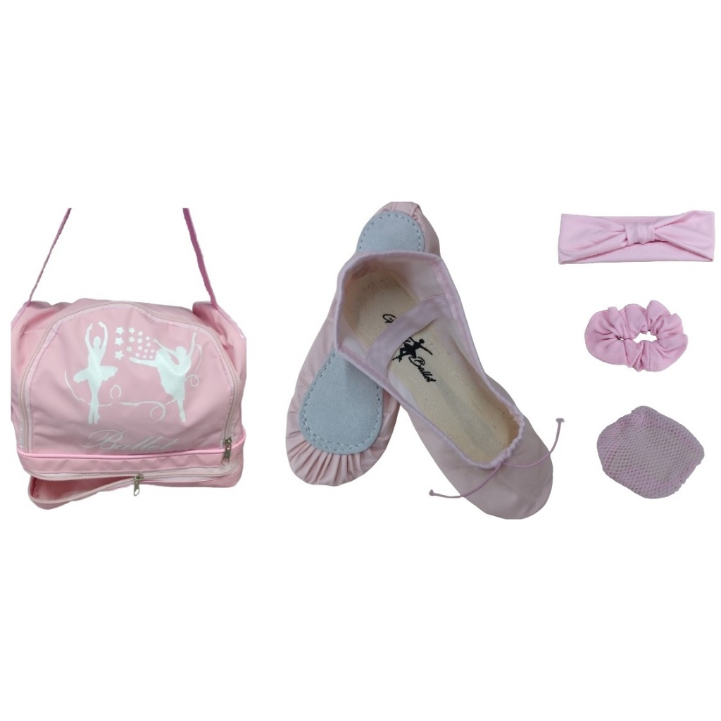 kit p Ballet -Bolsa porta-sapatilha - acessórios p cabelos- sapatilha