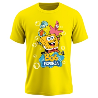 Camisa BOB Esponja Infantil & Juvenil ALTA Qualidade ENVIO IMEDIATO! em Oferta na Shopee