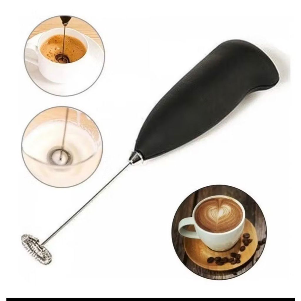Mini Mixer Elétrico Portátil Batedor de Ovos e Café Espumador de Leite – Cor Preto ou Sortido