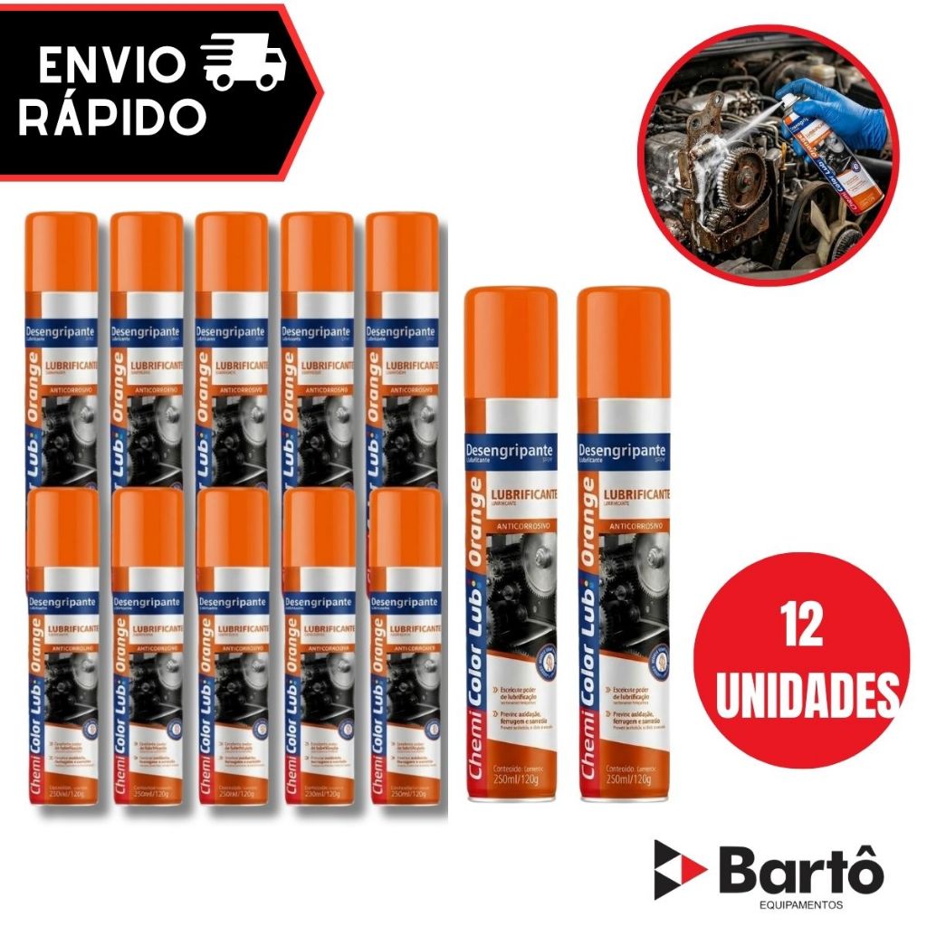 Kit Óleo Desengripante Antiferrugem 250 ML Orange Chemicolor em Oferta na Shopee