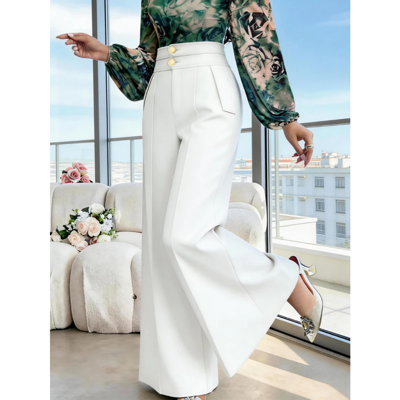 Calça de Terno Elegante de Cintura Alta com Perna Flare — foto 3