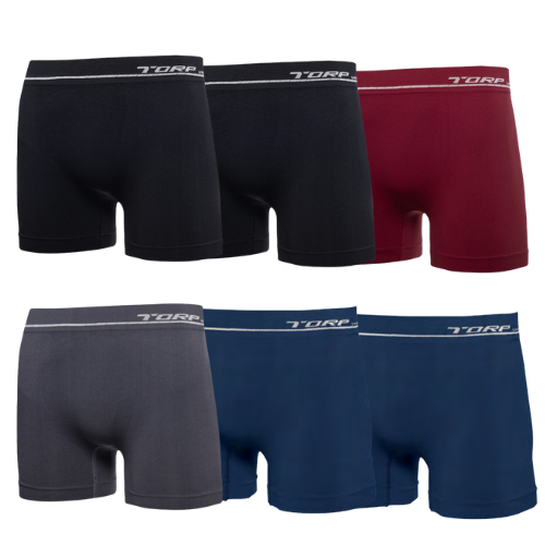 Kit 6 Cuecas Boxer Daily Torp Sem Costura - 8014