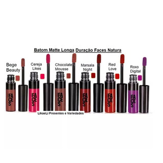 Batom Liquido Matte Longa Duração Faces