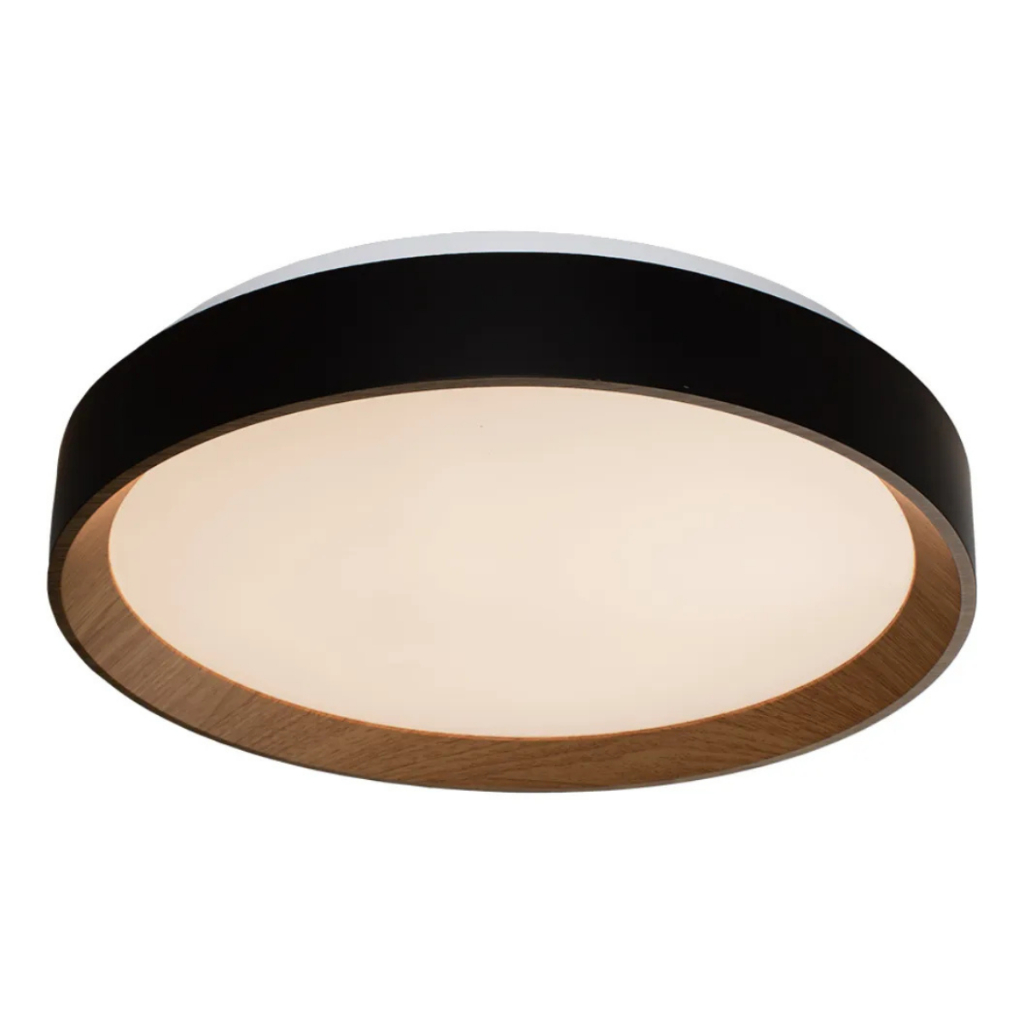 Plafon Led Arbos Redondo 24w Blumenau Preto Switch 3 em 1