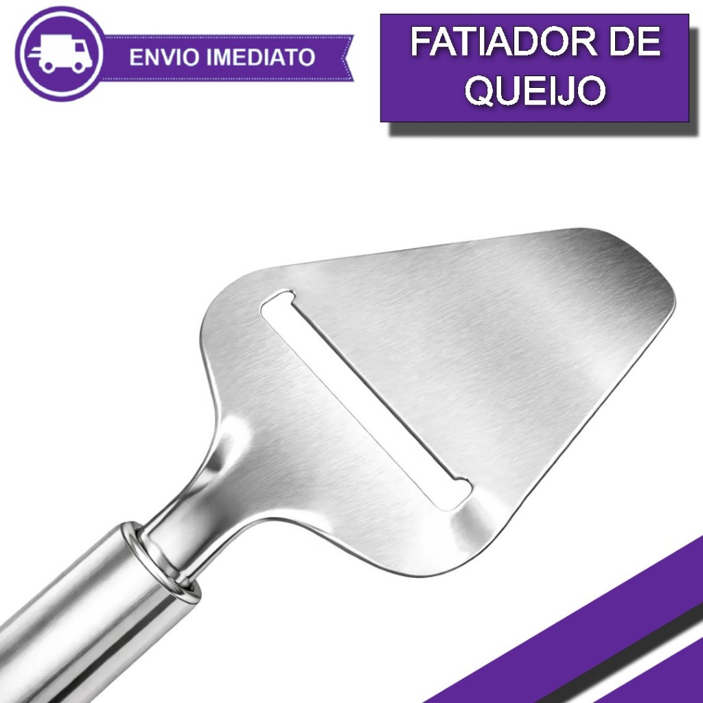 Cortador de Queijo em Aço Inox Profissional Fatiador de Queijo Manual para Queijo Mussarela, Prato