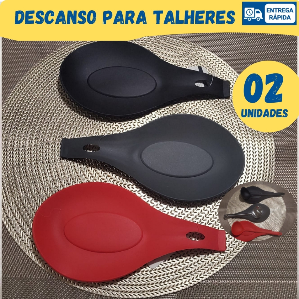 Descanso de Talher Cozinha Apoio para Colher Espátula Concha Suporte Utensílios Mesa Posta
