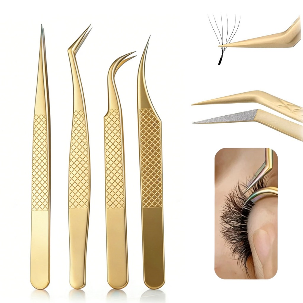 Pinça Para Cílios De Alta Qualidade, Ferramenta De Precisão Para Aplicação De Extensões De Cílios