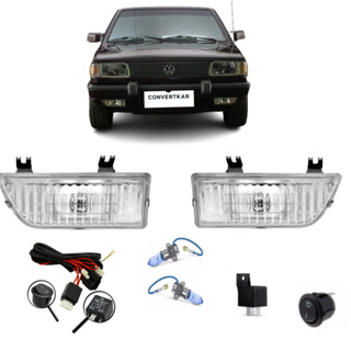 kit Par Farol Milha Auxiliar Gol Saveiro Parati quadrado 87 a 94 em Oferta na Shopee