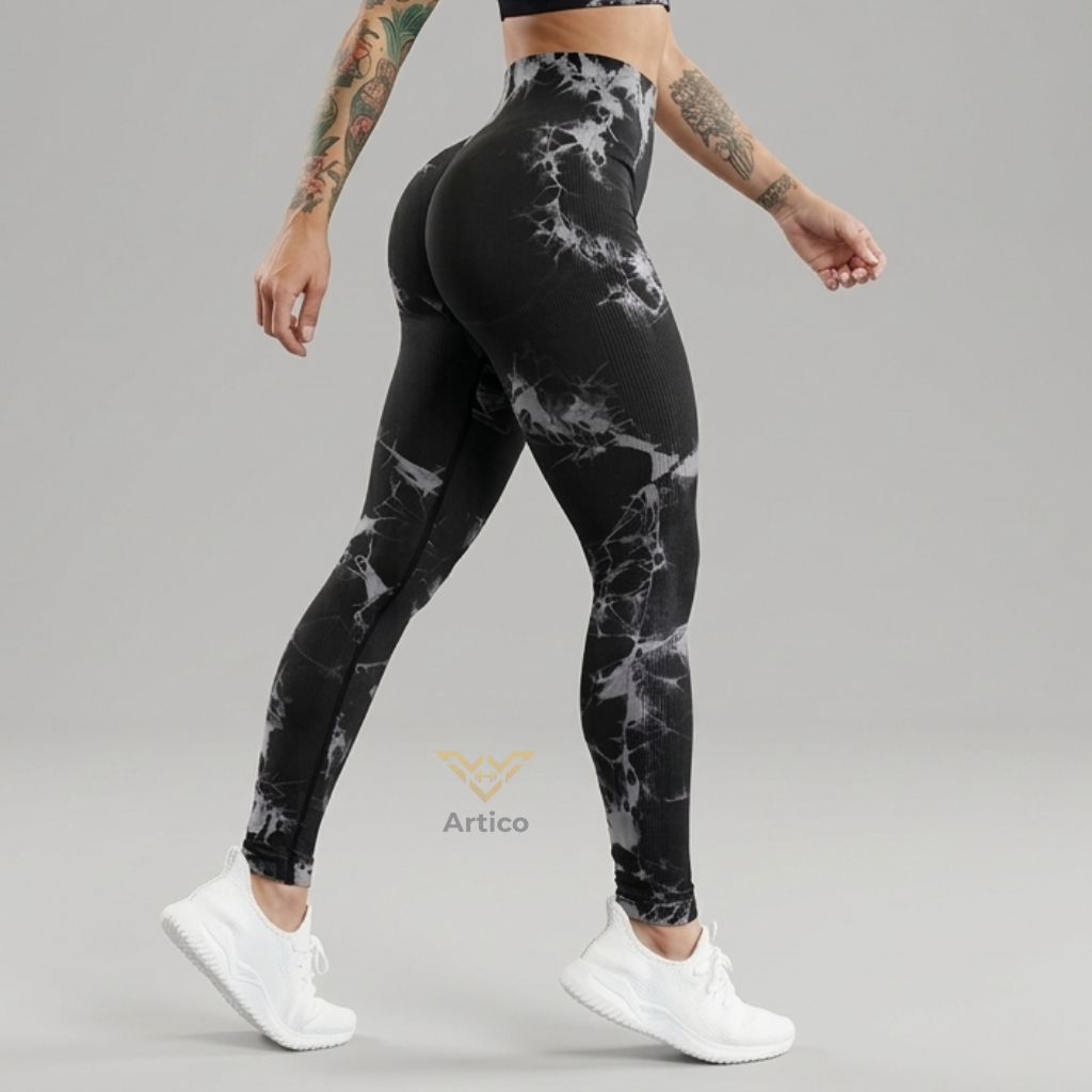 Calça Legging Tie Dye Esportiva Academia Levanta Empina Bumbum Sem Costura em Oferta na Shopee