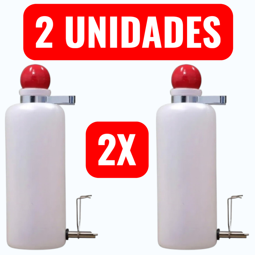2 Bebedouro Automatico 500 Ml Tipo Garrafinha Ring Neck - Calopsita - Periquito - Roedores Gaiolas e Viveiros 500 ml