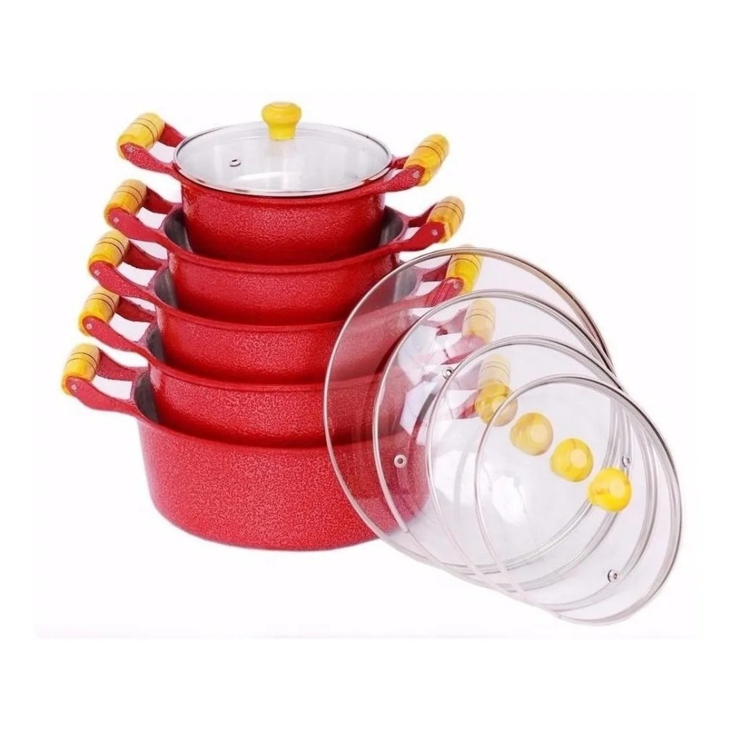 Jogo de Panelas Alumínio Batido Fundido Grossas Kit Completo Resistente Cozinha Profissional