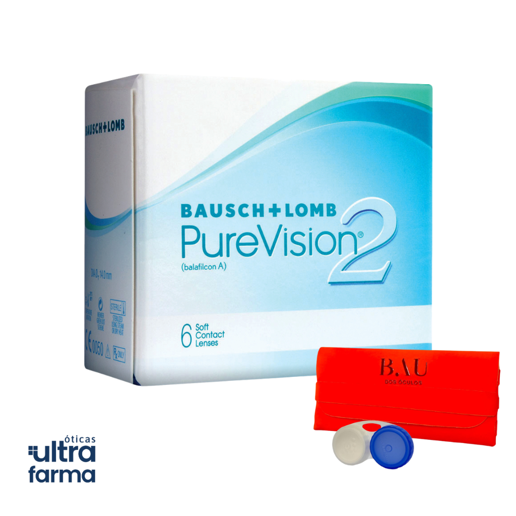 Lente de Contato Purevision 2 Bausch Lomb + Estojo