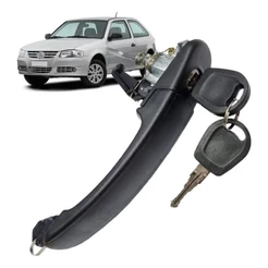 Maçaneta Externa Com Chave Porta Dianteira Gol Parati G3 2000 A 2005 G4 2006 A 2014 4 Portas
