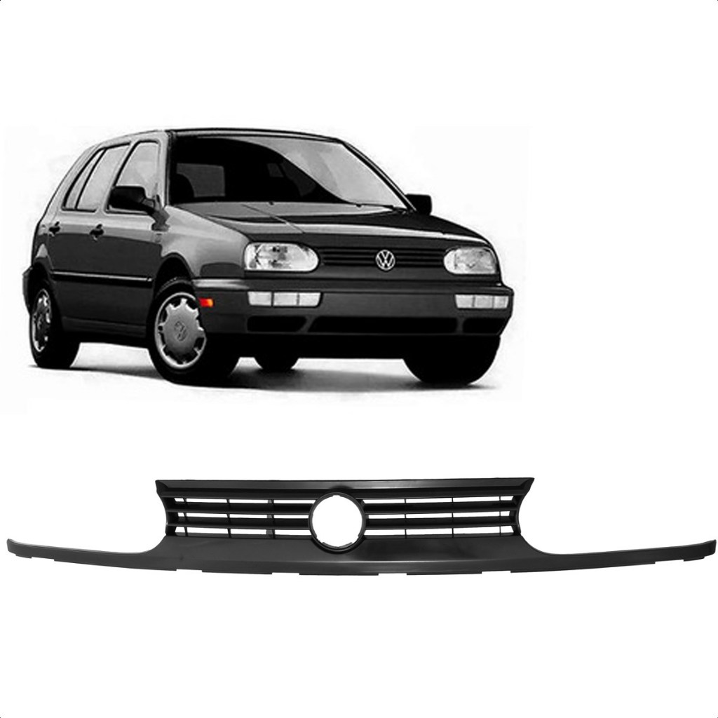 Grade Radiador Golf MK3 95 a 98 Alemão Mexicano GTI Lisa Preta - Marca Retov