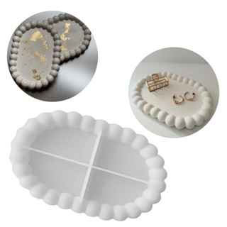 Molde de Silicone Bandeja Formato Oval Bubble para Resina Gesso Cimento Forma Oval Borda Bolinha em Oferta na Shopee
