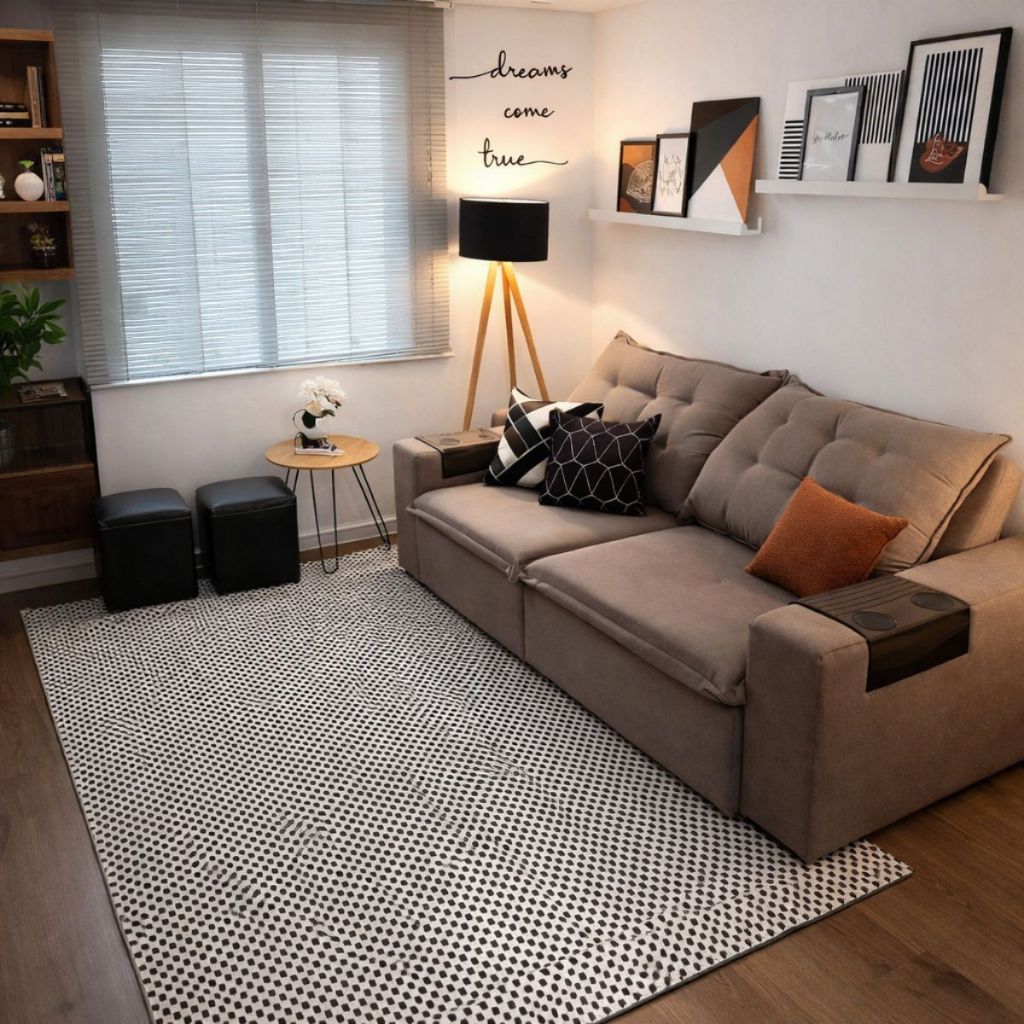 Tapete Milão 1,40x2,00m Grande Sala, Quarto e Escritório Decorativo