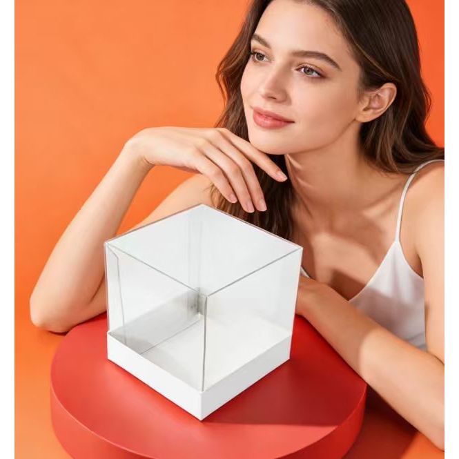 KIT 10~40 caixas para bolo 15x15x15 com tampa de acetato branco em Oferta na Shopee