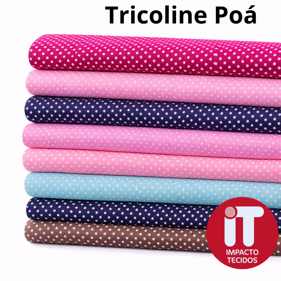 Tricoline Poá | Tecido 100% Algodão 50cm x 1,50