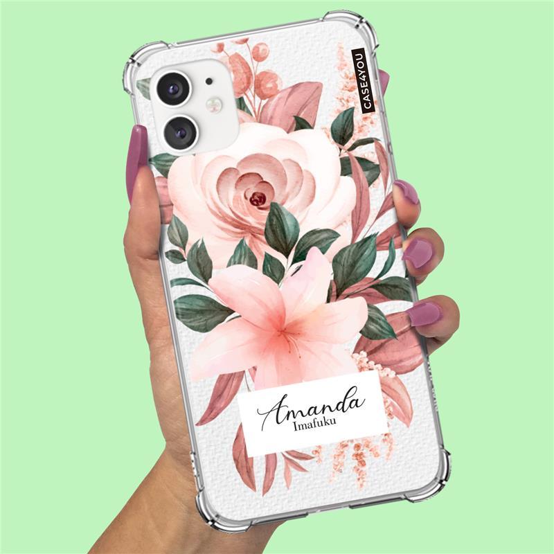 Capa Capinha Para Samsung Galaxy A10 A10s A11 A12 A13 A14 A15 A16 A17 Anti-impacto Personalizada Flores 10