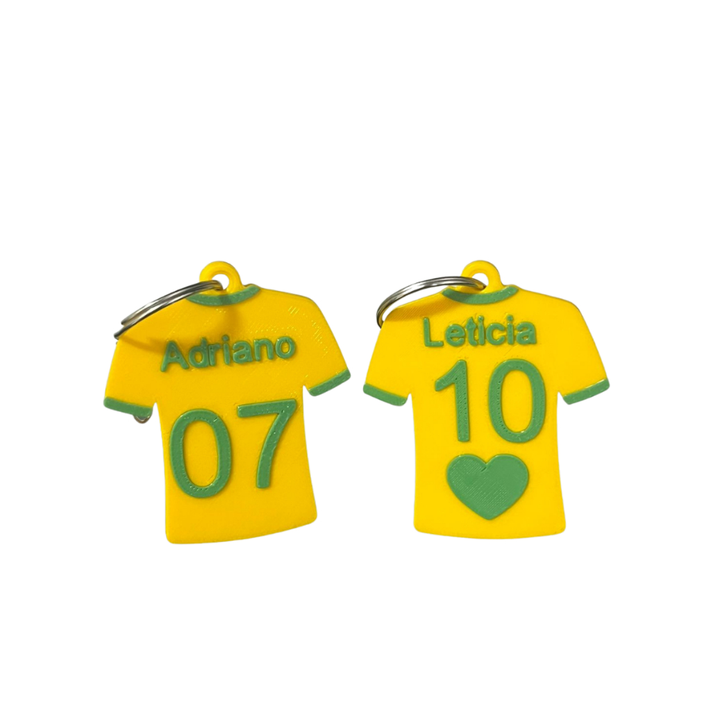 Kit Chaveiros Personalizado Brasil Seleção Brasileira Kit Com 10 Chaveiro Camisa Camisa C/ Coração