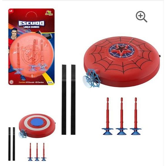 ESCUDO LANÇADOR COM DARDOS